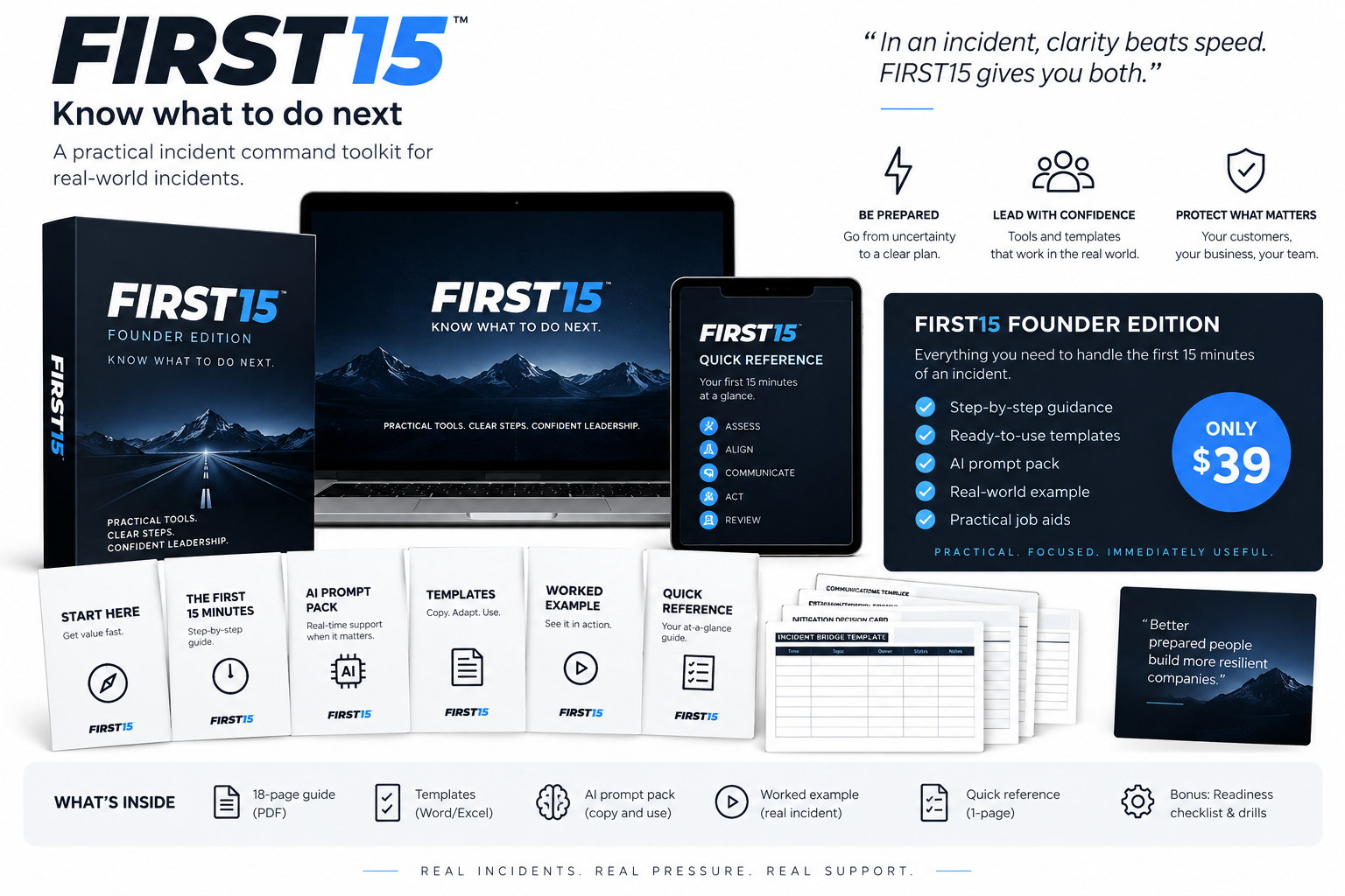 FIRST15 Founder Edition product bundle